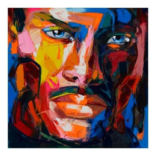 Africa Old Hand Painted Francoise Nielly Face Oil Painting Wall Art Wall Pictures For Living Room Home Decor Caudros Decoration