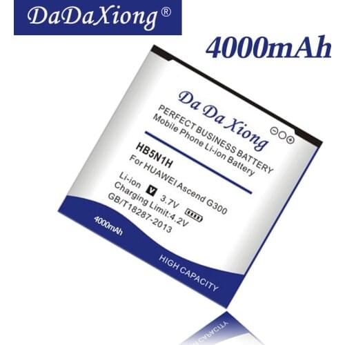 Da Da Xiong 4000mAh HB5N1H Battery for Huawei Ascend G300 G305T U8818 U8815 C8812 U8825D C8825D T8828 M660 Y320 G330D Battery