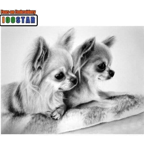 Chihuahua dog Diy diamond painting cross stitch animal full square round Mosaic painting by number diamond embroidery Decoration