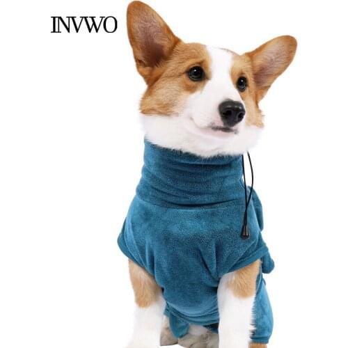 INVWO Dog Bathrobes Towels Strong Absorbent Bath Quick-drying Clothes Small and Medium Large Dogs Golden Retriever Pet Bathrobes