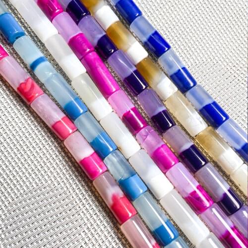Natural Stone Beads High Quality Cylindrical Agates Loose Beads For Jewelry Making DIY Necklace Bracelet Anklet Accessory