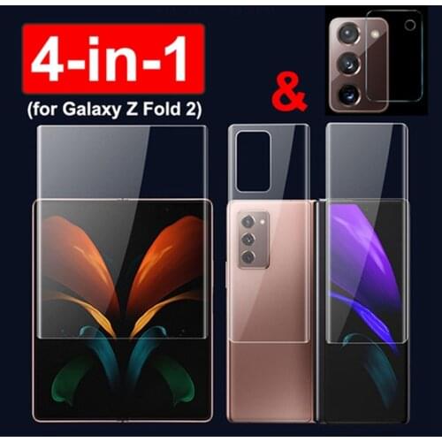 For Samsung Galaxy Z Fold 2 Front+Back Hydrogel Film Screen Protector Camera Lens Film Glass on Galaxy Z Fold2 5g 7.6'' glass