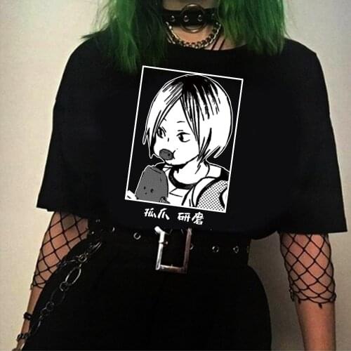 Haikyuu Anime T Shirt Men Women Tops Summer Harajuku Short Sleeve Cute T-shirt Japanese Kenma Kozume Graphic Tees Male
