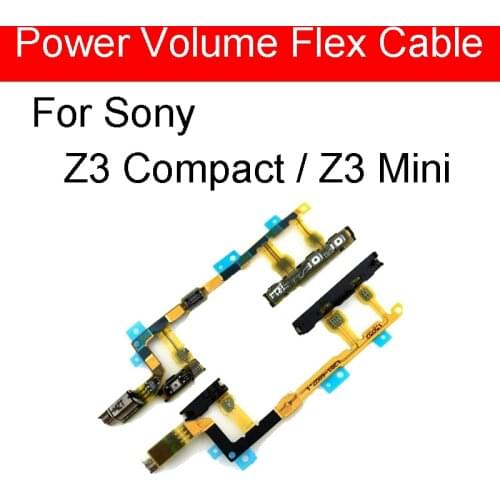 Power ON/OFF Switch Flex Cable For Sony Xperia z3 compact z3 mini M55W D5803 D5833 Volume button&Vibrator Flex cable replacement