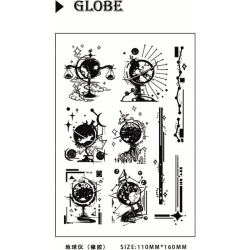 11*16CM Hot sale globe Transparent Clear Stamps / Silicone Seals Roller Stamp for DIY scrapbooking photo album/Card Making
