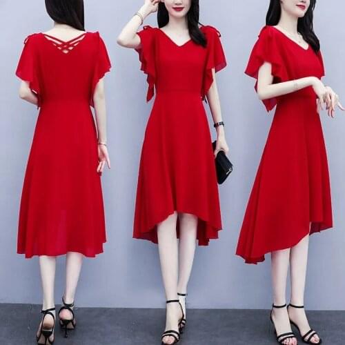 Huapang-Lsl Summer Chiffon Dresses