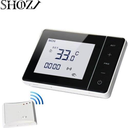 Intelligent Mounting Plate Thermostat 433 mhz Programmable Control of Adjustable Gas Boiler with Receiver RF transmitter