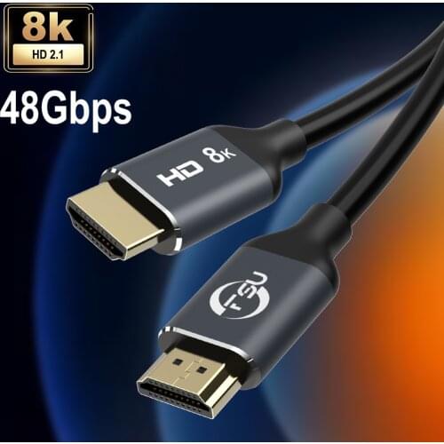 HDMI-compatible cable 8K/60Hz 4K/120Hz 48Gbps Digital Cables for Xiaomi Mi Box PS5 PS4 TV Projectors 8K HDMI-compatible 2.1 Cabo