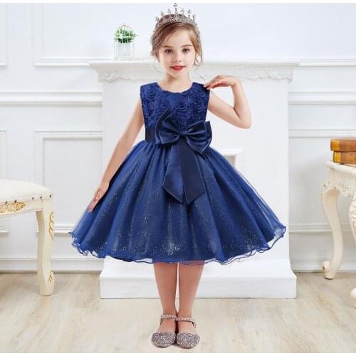 3-10 Years Summer Dress Princess Party Lace Flower Girls Dresses Embroidery Dress for Girls Kids Costume Childrens Clothing