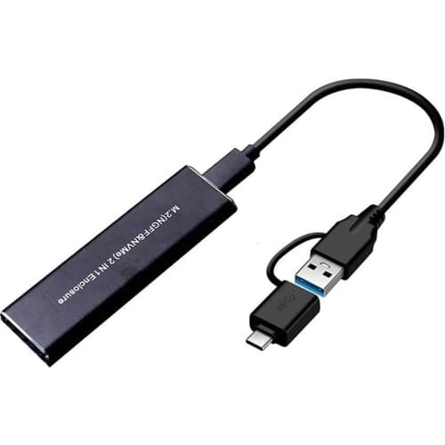 M.2 Dual Protocol to USB C Type C 10Gbps External Hard SSD Protocol Dual Enclosure Drive M/B Key Disk M2 Key SATA R1I5