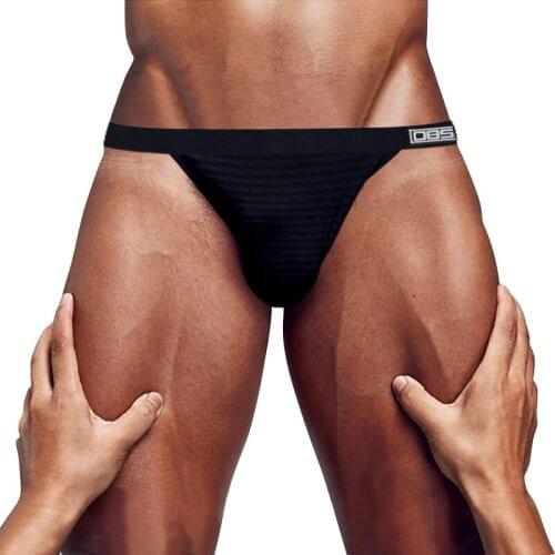 New Sexy Jockstrap Low Waist Mens Thong Gay Underwear Cotton Sissy G-strings And Thongs Bikini 0850 Logo Soft U Convex BS3119