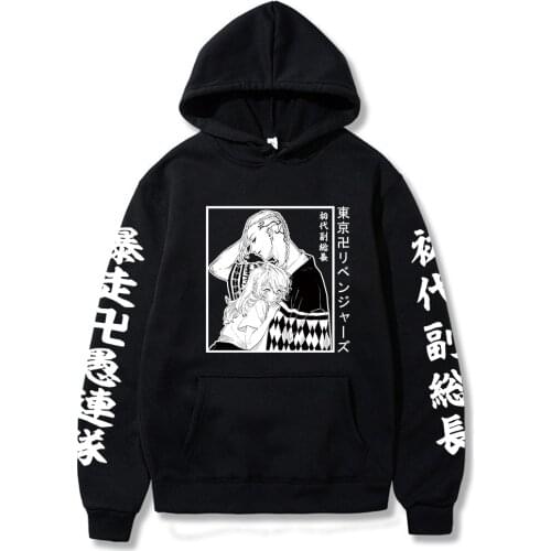 Men Hip Hop Anime Hoodies Tokyo Revengers Draken Graphic Hoodie Harajuku Pullover Sweatshirt Male Cloth Loose