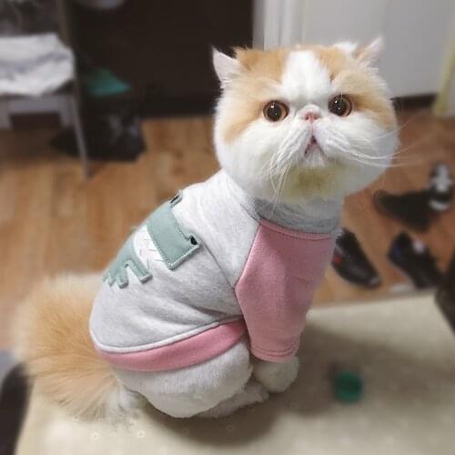 Soft Cotton Pet Cat Costume for Cats Fashion Cartoon Cat Clothes Hoodie Coat Puppy Kedi Katten Sweatshirt mascota ropa para gato
