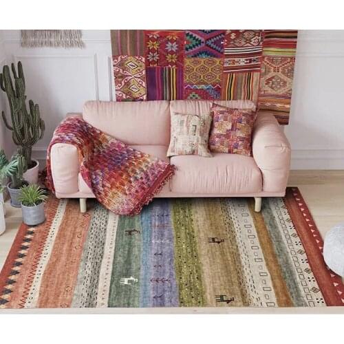 Bubble Kiss Morocco Style Colorful Geometric Carpets for Living Room Home Decor Non-slip Area Rugs for Bedroom Bedside Floor Mat