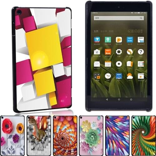 2020 New 3D Printing Tablet Case for Amazon Fire 7 (5th 7th 9th Gen)/Fire HD 8 (6th 7th 8th Gen)/Fire HD 10 (5th 7th 9th Gen)