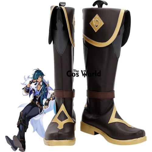Genshin Impact Kaeya Alberich Games Customize Cosplay Shoes Boots