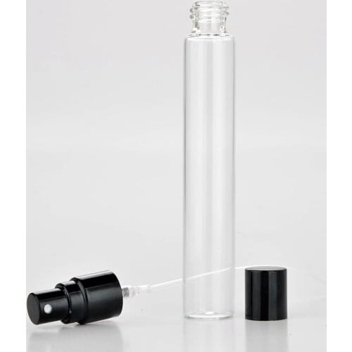 Wholesale 100 Pieces/Lot 15ML Portable Glass Refillable Perfume Bottle With Sprayer Empty Parfum Vial With Atomizer For Traveler