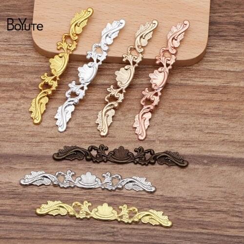 BoYuTe Wholesale Diy Jewelry Accessories (50 Pieces/Lot) 7*78MM Filigree Metal Base Setting for Jewelry Making