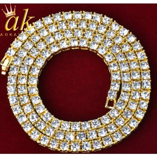 5MM Alloy Tennis Necklace Punk Jewelry For Women Hip Hop Rock Street Jewelry