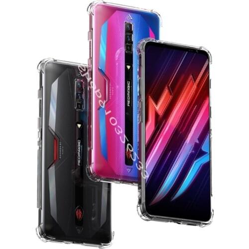 Red Magic 6 Case Transparent Shockproof Soft TPU Phone Cover For ZTE Nubia Red Magic Redmagic 6 Pro Coque Funda