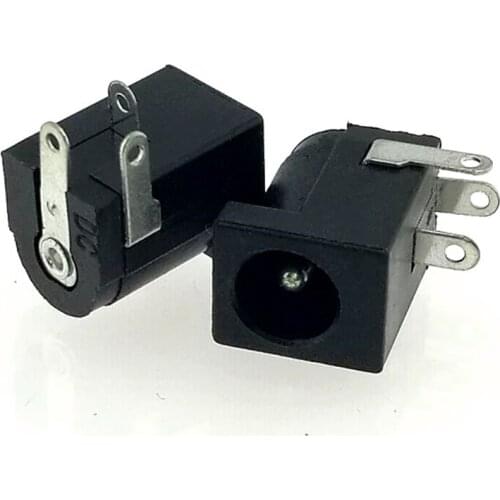 5pcs/lot DC002 Socket 3.5-1.1mm Power Outlet 3-pin Jack Socket Connector Interface Black Charging Port High Quality Household