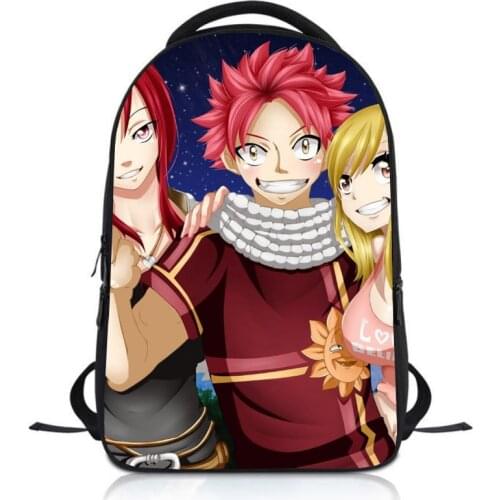 Anime Fairy Tail Students Backpack School Bag Children Cartoon Knapsack Boys Girls Rucksack Bookbag Kids Satchel