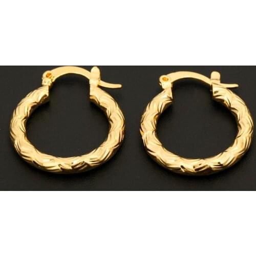 Gold Color Earrings Girls Dubai Turkish Egyptian Algeria Indian Moroccan Saudi Earrings
