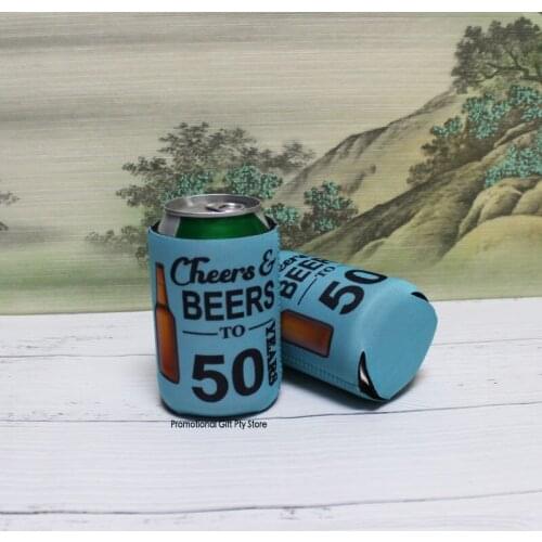 200pcs/lot Collapsible Can Cooler Print Logo Folding Stubby Holder 3mm Thickness Neoprene Stubby Holders Beer Cooler Sleeve