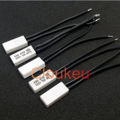 Temperature switch protector Ceramics KSD9700 10A 250V 40/45/50/55/60/65/70/75/80/85/90/95/100C degree