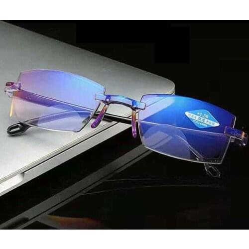Ultralight Rimless Reading Glasses Anti Blue Light Radiation Computer Presbyopia Readers spectacleso Reader Glasses