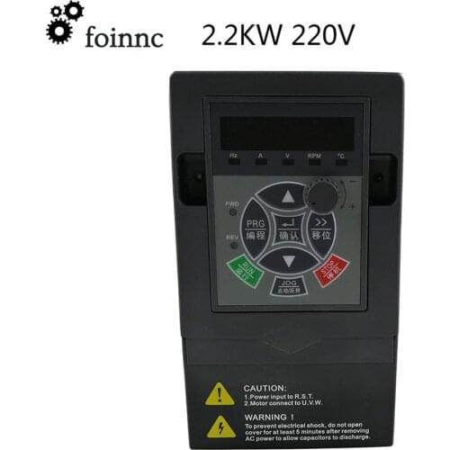 Single access universal frequency converter 1.5KW 2.2KW 4KW 220V VFD 3 Phase Output Frequency Converter Adjustable Speed