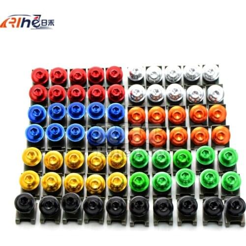 10 pieces 6mm motorcycle fairing body screws for honda shadow 1100 cb650f goldwing 1800 cbr 600 f4 varadero 690 smc 690