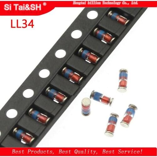 300PCS ZMM 3V 3V3 3V9 4V7 5V1 7V5 8V2 10V 12V 15V 16V 18V 20V 24V LL34 SMD Zener diode package 1/2W 0.5w Chip Zener diode