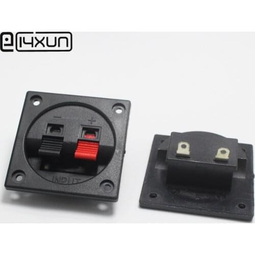 1pcs 2Pin Squarer Stereo Speaker Terminal Red + Black Junction Box Terminals WP2-7 Audio Clip Connector