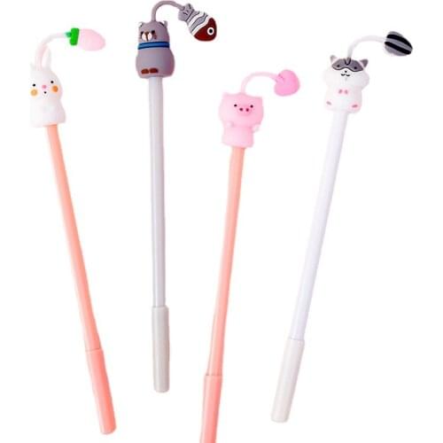 4PCS Student neutral pen lovely cute pet paradise tentacle animal water pen lovely creative stationery office signature pen