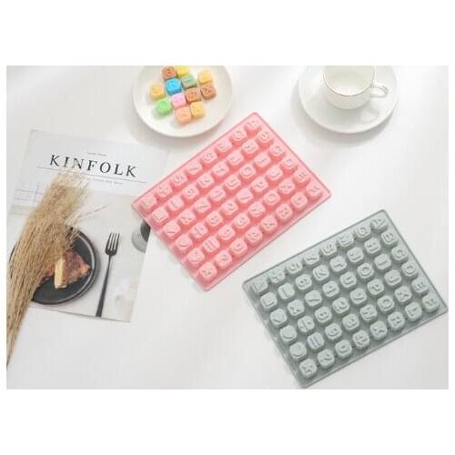48 star shaped English letters silica gel chocolate mold DIY ice grid digital handmade soap mold