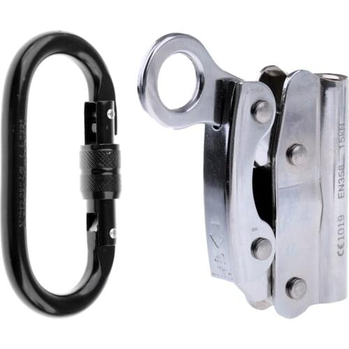 5/8" Rock Climbing Rope Grab Protecta & 25KN Screw Lock Carabiner