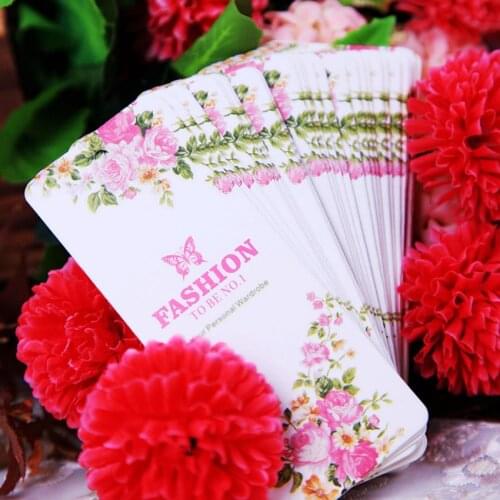 500pcs/lot free shipping paper tags white paper label design paper brand label garment price tag printing paper