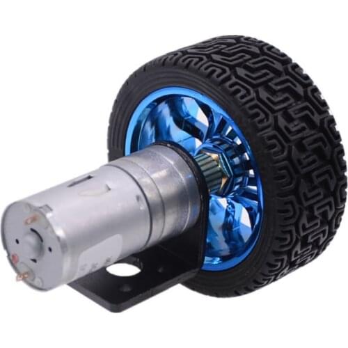 Smart car accessories JGA25-370 geared motor 65mm tire bracket coupling DC6V12V24V robot balance car chassis motor
