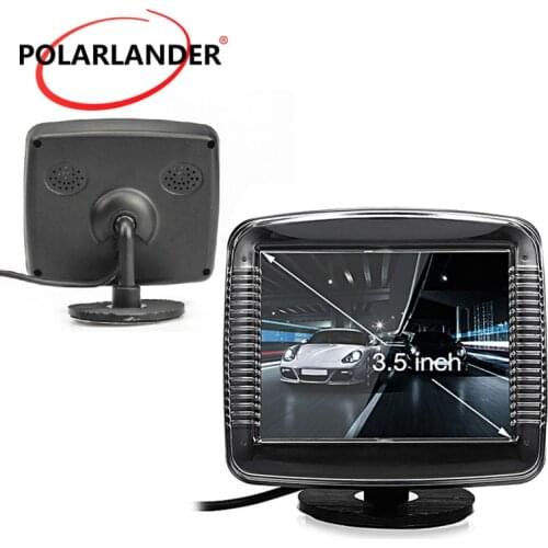 Car monitor small display 3.5 inch digital color TFT lcd for universal vehicle reversing parking backup rear view camera