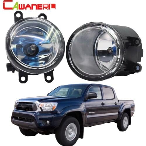 Cawanerl 2 Pieces 100W Car Halogen Fog Light Daytime Running Lamp DRL Warm White High Power 12V For 2012-2016 Toyota Tacoma