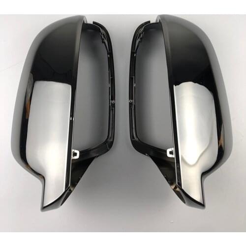 For Audi A4 B8.5 Tungsten steel black side Rearview Mirror Case Door Wing Mirror Cover Cap Shell Housing