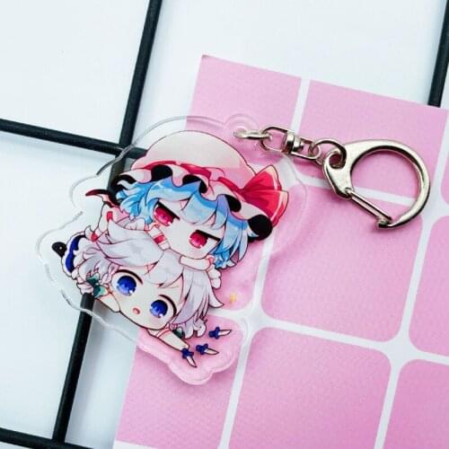 Cartoon Keyring Photo Logo Anime NO MOQ Holographic Epoxy Acrylic Charms Custom Plastic Acrylic Keychains