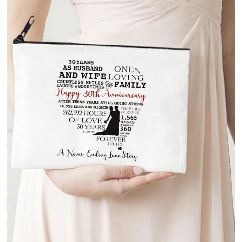 Wife Makeup Bag Letter Mom Love Print Cosmetic Bags Make Up Bags Toiletries Organizer Pouch Ladies Clutch Gifts Purse