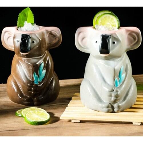 Creative koala modelling mug personality ceramic wine glass Hawaiian cocktail glass Kitchen bar drinking utensils mx6251028
