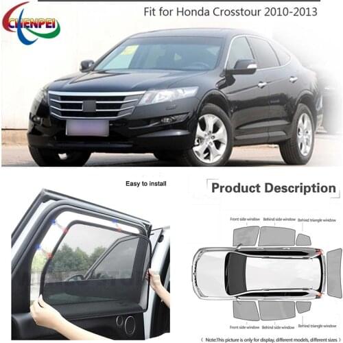 For Honda Crosstour Car Full Side Windows Magnetic Sun Shade UV Protection Ray Blocking Mesh Visor Car Decoration Accessories