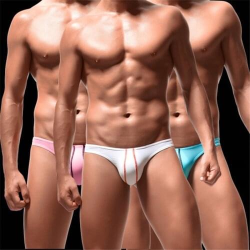 Mens Sexy U-Convex Underwear Male Thin Ice Silk Low-Rise T-Back Thong Man Breathable Cool Nylon Private G-String