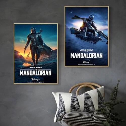 Star Wars Movie Canvas Painting Mandalorian Posters and Prints Wall Art Print Canvas Quadros Living Room Decoration Cuadros