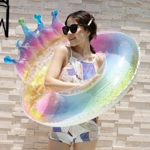 Newest Crown/wing Shape Inflatable Swimming Ring for Pool Float Mattress Swimming Pool PVC Summer Floating Ring