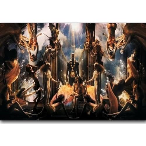 New Kanye West Grammy Rap Hip Hop Music-Silk Art Poster Wall Sicker Decoration Gift